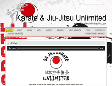 Tablet Screenshot of karateunlimited.co.za